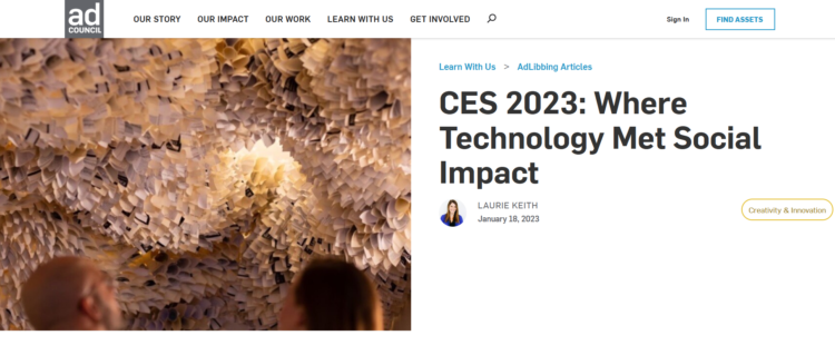 ad council article - ces23 - my-own-voice